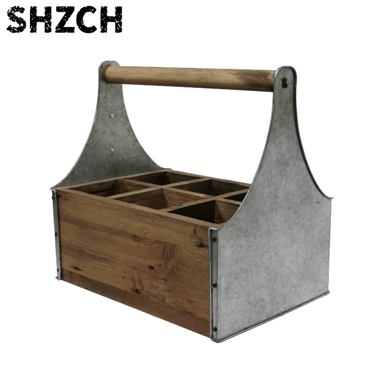 Rustic Wood & Metal Storage Ca - Gardening Tools Vintage review and price