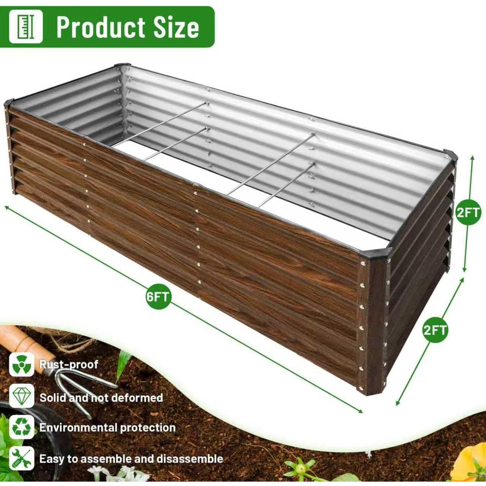 2-Pack 6x2x2T Galvanized Raise - Raised Bed Planter Box review and price