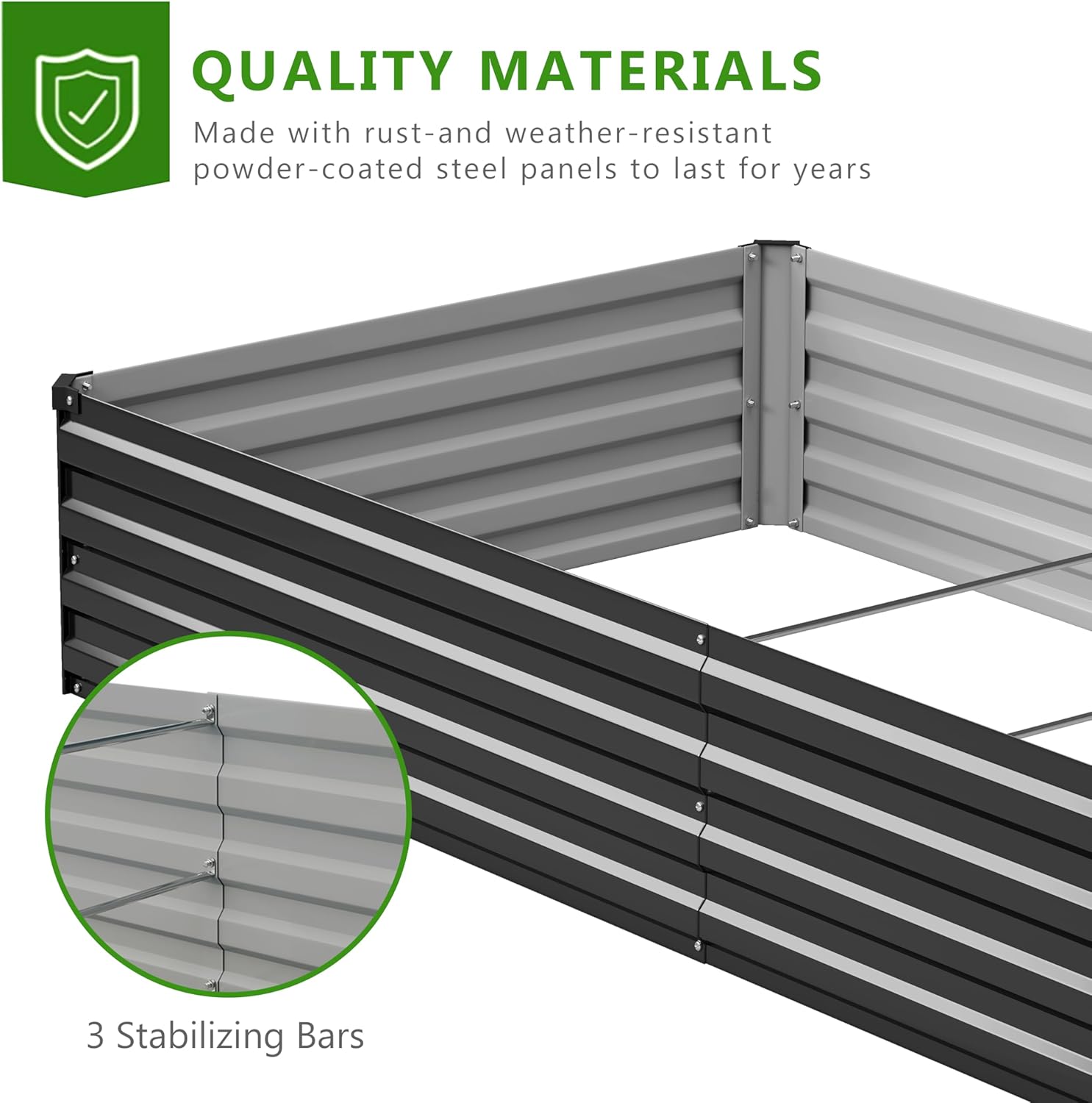 2PCS 10x3x1ft Galvanized Raise - Raised Bed Planter Box review and price