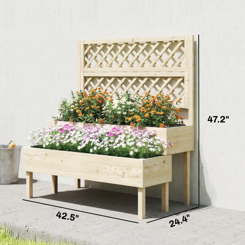 Patio Elevated Planter Box,Tre - Raised Bed Planter Box review and price