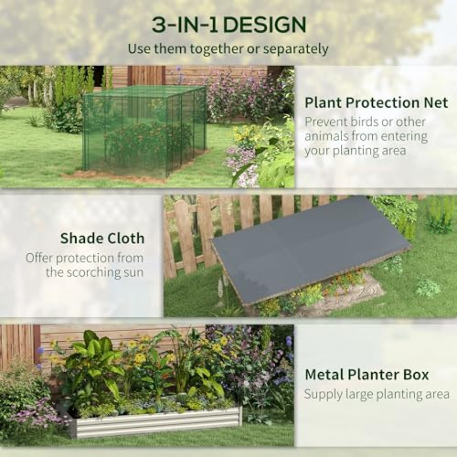 7.3 x 3.4 x 1 ft Galvanized Ra - Raised Bed Planter Box review and price