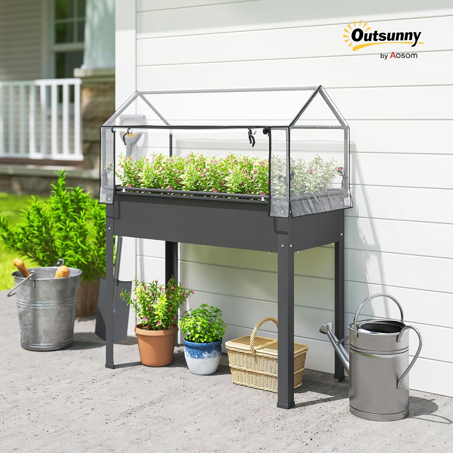 Raised Garden Bed with Greenho - Raised Bed Planter Box review and price