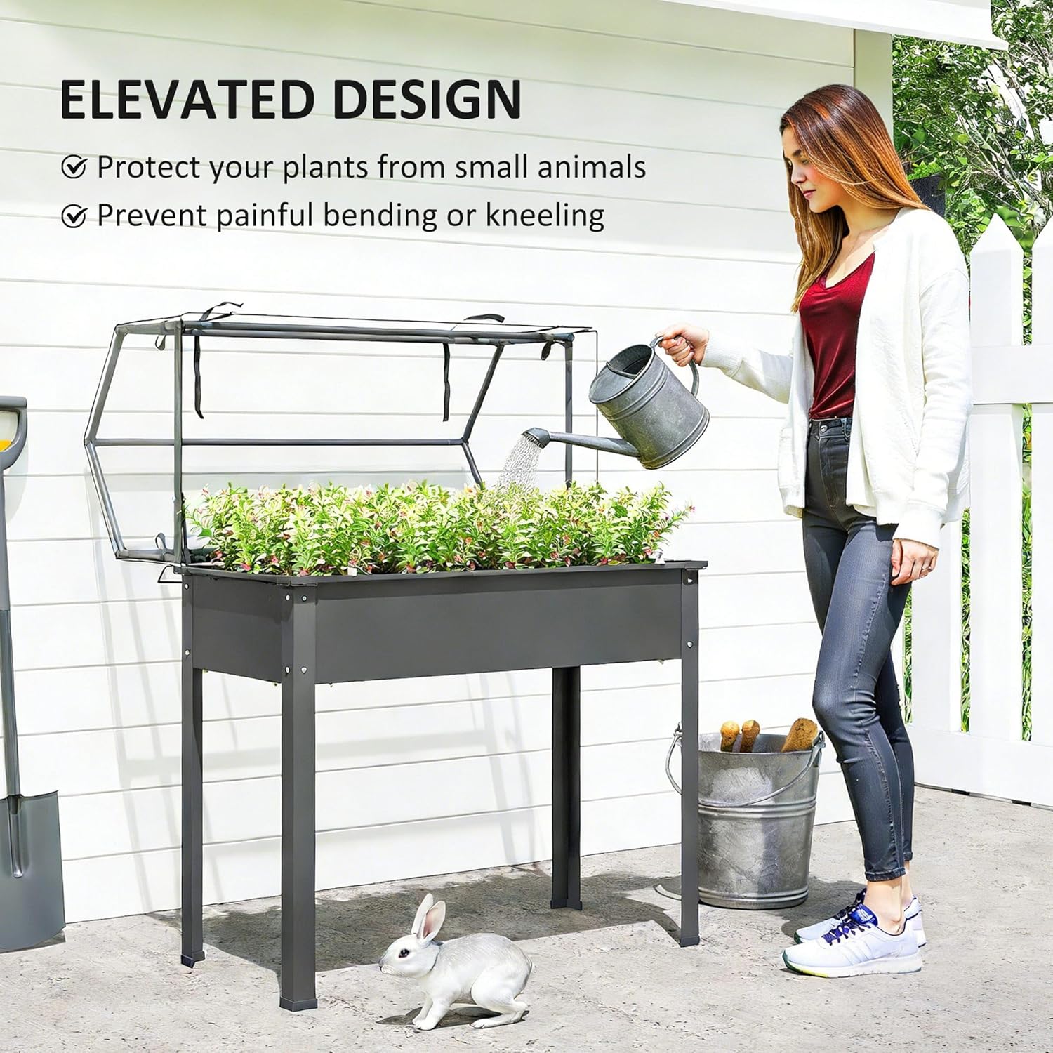Raised Garden Bed with Greenho - Raised Bed Planter Box review and price